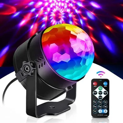 Zdjęcie produktu dla System oświetlenia dyskotekowego DJ-Disco-Licht, sterowany zdalnie, wyposażony w lampy efektowe o 7 kolorach, moc 3W, idealny na imprezy, świąteczne przyjęcia, do barów i wesel