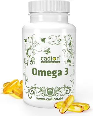 Produktbild von Cadion Omega 3 - Fischöl - Kapseln I 60 Softgelkapseln I EPA + DHA 2 Monat's Packung