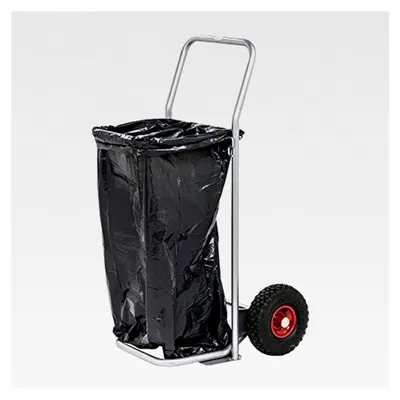 Produktbild von Müllsackwagen, luftbereift, für 125 Ltr. Müllsäcke, Traglast: 150 kg - lichtgrau