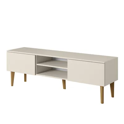 Produktbild von BERGEN Eiche skandinavisch RTV Schrank, TV Tisch, TV Kommode, 150-2D, dreitüriger, BEIGE-Farbe, 150x48x37 cm, Kaschmir