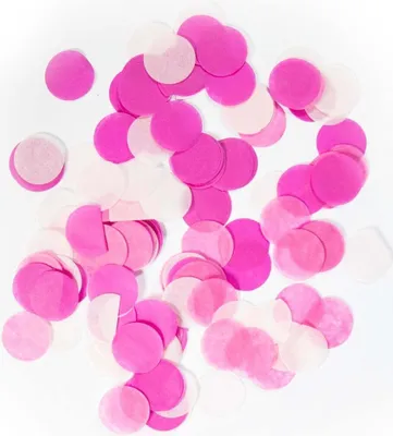 Produktbild von Konfetti große Kreise rosa, 14 g, 1 Packung.