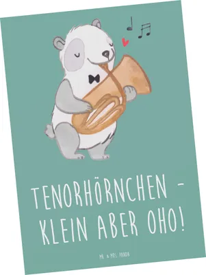 Produktbild von Mr. & Mrs. Panda Postkarte Tenorhörnchen Magie - Meeresbrise - Geschenk, Ansichtskarte, Musiker, Musik, Brassband, Postkarten, Instrument, Fotokarte, Tenorhorn, Lernen