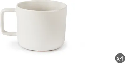 Immagine prodotto di Excelsa Set di 4 tazze da tè Nordic Stoneware 21 Cl Bianco