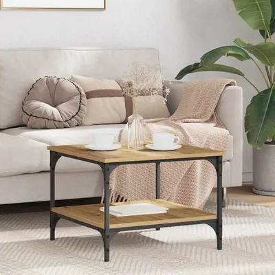 Produktbild von "Schlussverkauf" Nachttisch 1 PC - Elegante Oberfläche - Couchtisch Artisan-Eiche 55x55x40 cm Holzwerkstoff  C9205