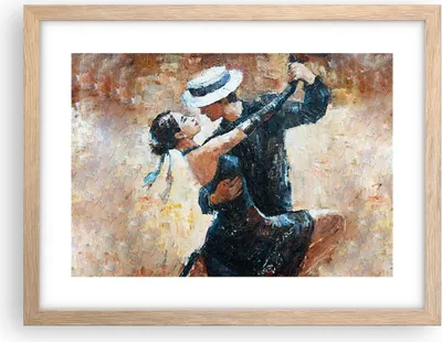Produktbild von Gerahmtes Poster - Rahmen in heller Eiche - tanzen sie - 40x30 cm - Wand Bild - Wanddeko - Wandbilder - Kunstposter - Wandposter - Bilderrahmen - Bilder - Kunstdruck - Wandbild - P2NAA40x30-3773