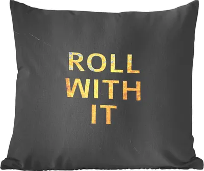 Produktbild von MuchoWow® Zierkissen Sofakissen Wohnzimmer Dekokissen 50x50 cm Zitate - Motivation - Gold - Marmor - Komfort - Sofakissen