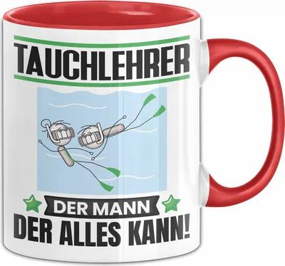 Produktbild von Tauchlehrer Tasse Geschenk für Tauchlehrer Der Mann Der Alles Kann Geschenkidee zum Geburtstag (Rot)