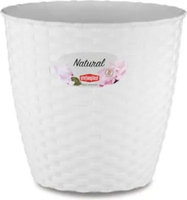 Produktbild von Blumentopf Stefanplast Weiß Kunststoff (14 x 12,5 x 14 cm) (14 x 13 x 14 cm)