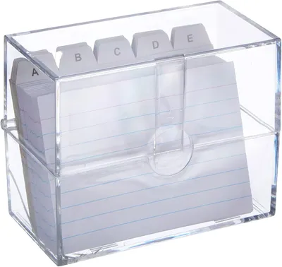 Produktbild von Systeembox DIN A7 mit 100 linierten Karteikarten, Register A-Z, für Organisation
