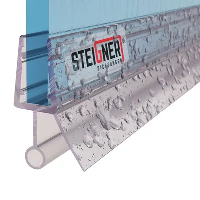 Produktbild von STEIGNER Duschdichtung, 200cm, Glasstärke 3,5/ 4/ 5 mm, Gerade PVC Ersatzdichtung für Dusche, UK18