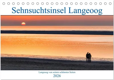 Produktbild von Sehnsuchtinsel Langeoog (Tischkalender 2026 DIN A5 quer), CALVENDO Monatskalender