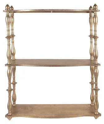 Produktbild von Clayre & Eef Wandregal 60x22x76 cm Goldfarbig Metall