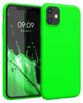 Produktbild von kwmobile Handyhülle für Apple iPhone 11 Hülle - TPU Case - Kabelloses Laden - Schutzhülle Cover in Neon Grün