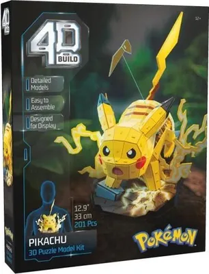 Immagine prodotto di Modello Puzzle 4D Pikachu Pokémon, 201 pezzi, 1-2 ore di assemblaggio, dai 12 anni in su