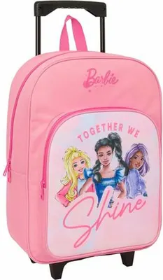 Obrázek produktu pro Školní batoh na kolečkách Barbie růžový 32 x 42 x 14 cm