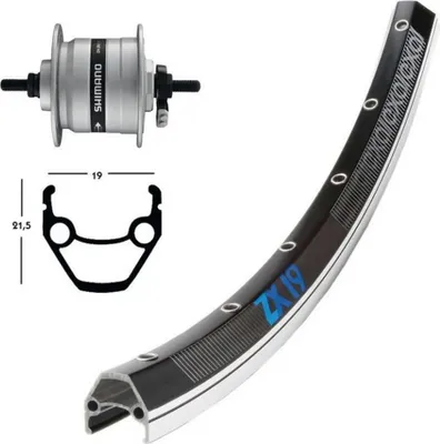 Produktbild von Bike-Parts Vorderrad 26x1.75 Zoll Nabendynamo DH-3N20 silber Festachse 36-Loc....