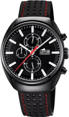 Produktbild von Lotus Herren Armbanduhr Chronograph 18567/6 Lederband schwarz Uhr