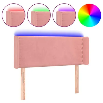 Produktbild von vidaXL LED Kopfteil Rosa 103x16x78/88 cm Samt
