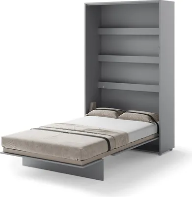 Produktbild von Schrankbett 120 x 200 Vertikal BC-02 Grau LENART BED CONCEPT Wandklappbett