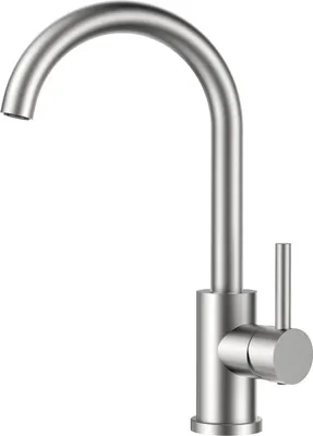 Produktbild von FORIOUS Wasserhahn Küche 360° Drehbar Edelstahl Mischbatterie 1 Loch Hebel