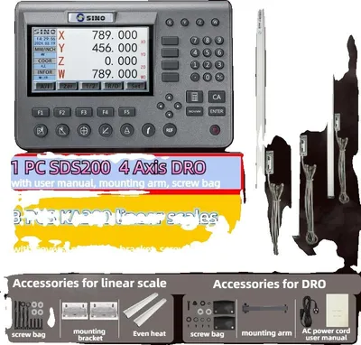 Produktbild von 4-Achsen LCD DRO, hochpräzise Auflösung, vielseitige Anwendung, langlebiges Design, 5um DRO SET 1