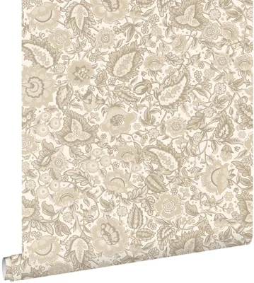 Produktbild von ESTAhome Tapete Blumenmuster Beige und Braun 50 x 900 cm