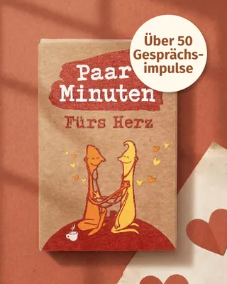 Produktbild von Paarzeit PaarMinuten fürs Herz – 53 spielerische Gesprächsimpulse für Paare – Tolles Mitbringsel für alle – Hochzeitsgeschenk für 2026 – Fragekarten