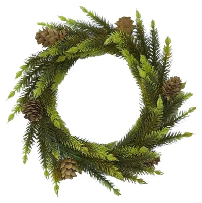 Produktbild von Künstlicher Tannenkranz Ø25cm. Tannenkranz Türkranz Adventskranz