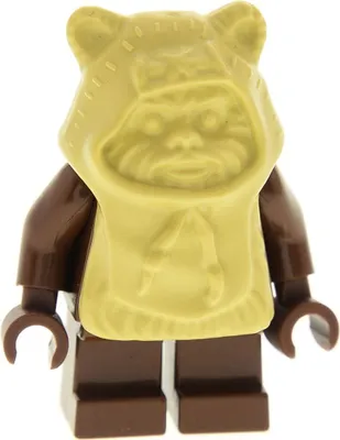 Produktbild von 1x Lego Minifigur Star Wars Episode 4/5/6 Ewok Paploo braun beige 7139 sw0067