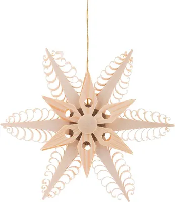 Produktbild von Christbaumschmuck Spanstern (12cm) von Dregeno Seiffen