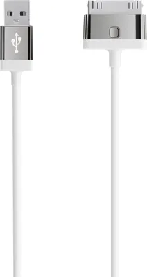 Produktbild von Belkin F8J041CW2M-WHT, Weiß, USB A, Apple 30-pin, 2 m, Männlich, Männlich