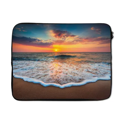 Produktbild von MuchoWow® Laptop Hülle 15 Zoll Strand - Meer - Sonnenuntergang Laptoptasche - Laptoptasche - Sleeve - Rundum-Schutz