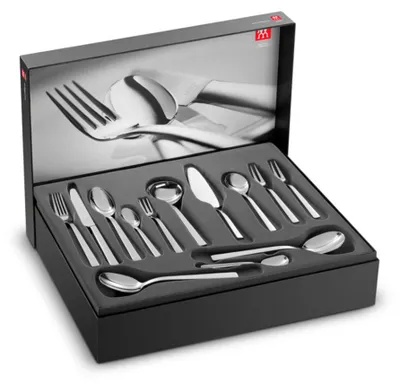 Produktbild von ZWILLING Besteckset Jessica 68-teilig für 12 Personen – Edelstahl 18/10 Poliert – Spülmaschinenfestes Menübesteck inkl. Servierteilen