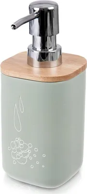 Image de Orion | Distributeur de savon - Vert - 350 ml - en pierre artificielle - distributeur avec pompe - distributeur pour la salle de bain - GREENISH