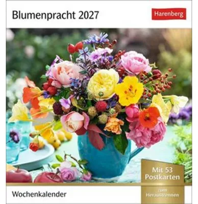 Produktbild von Blumenpracht Postkartenkalender 2027 - Wochenkalender mit 53 Postkarten