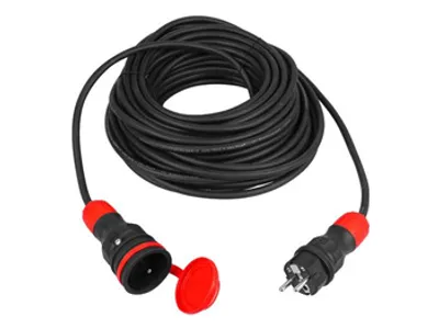 Image de Prolongateur simple avec prise de terre, câble en caoutchouc 3x1,5mm, longueur 20 mètres, indice de protection IP54, modèle W-99207