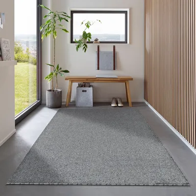 Produktbild von Carpetsale24 Teppich Wohnzimmer Kurzflor Uni Design, Pflegeleicht & Modern, Für Schlafzimmer Flur, Grösse: 140x200 cm