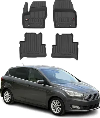 Image de OMAC Tapis de sol en caoutchouc pour Ford C-Max 2010-2019 Noir Premium