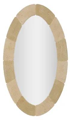 Productafbeelding van Mauro Ferretti Spiegel voor aan de muur, ovaal, natuurlijke stijl, 70x3x119,5 cm