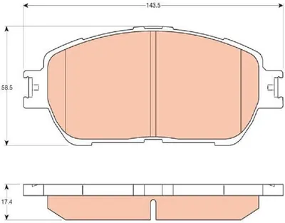 Produktbild von TRW Bremsbeläge Satz für TOYOTA Camry Limousine (V3) GDB3612