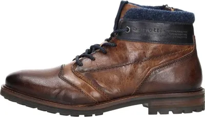 Image de Bugatti Masat Comfort Veterschoenen Hoog - Cognac - Maat 41