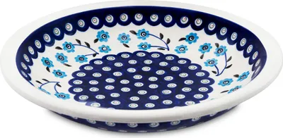 Produktbild von Bunzlauer Keramik Teller – tiefer Suppenteller Speiseteller Essteller Ø 22,5 cm – spülmaschinenfest, robust & langlebig, Dekor 453