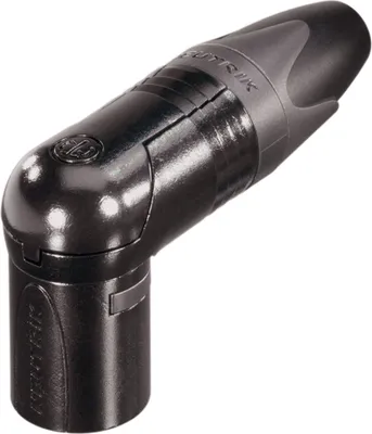 Produktbild von XLR Kabelstecker 90° 4 N/A XX/RX Lötverbindung schwarz
