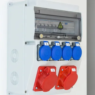 Obrázek produktu pro Kompletní staveništní rozvaděč EDO ASTAT 121 PLUS IP65 2x16A/5P, 4x230V SCHUKO s pojistkami Hager