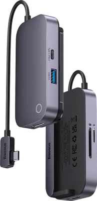 Zdjęcie produktu dla Baseus PadJoy 6, USB Type-C, 3.5mm, HDMI, USB Type-C, MicroSD (TransFlash), SD, 500 Mbit/s, 60 Hz, 3840 x 2160 px