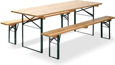 Produktbild von Faltbare Bierganitur mit Tische 80 cm - Brauereiqualität