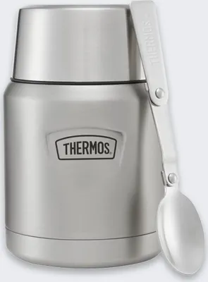 Immagine prodotto di Thermos da 0,47 l con cucchiaio e tazza pieghevoli - acciaio inox