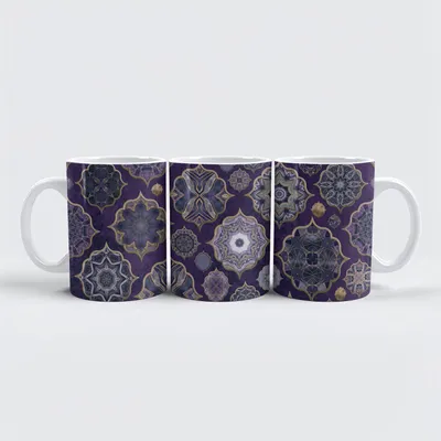 Image de raxxa Premium-Tasse "Carreaux marocains Vintage Elegance Purple"