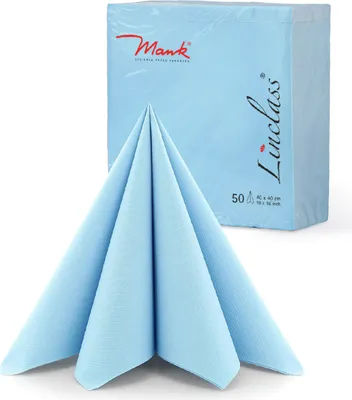 Produktbild von PG-Airlaid Serviette Hellblau, 40 x 40 cm, 50 Stück