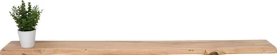 Produktbild von Wandregal Akazienholz eiche massiv 150x20 cm Holzregal Steckboard Baumkante AMANDA